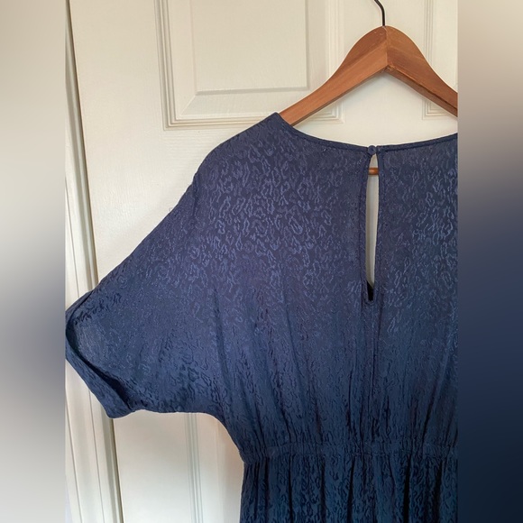 Anthropologie MAEVE Jacqueline Jacquard Jumpsuit in Navy - size small petite - Picture 7 of 16